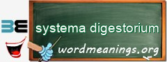 WordMeaning blackboard for systema digestorium